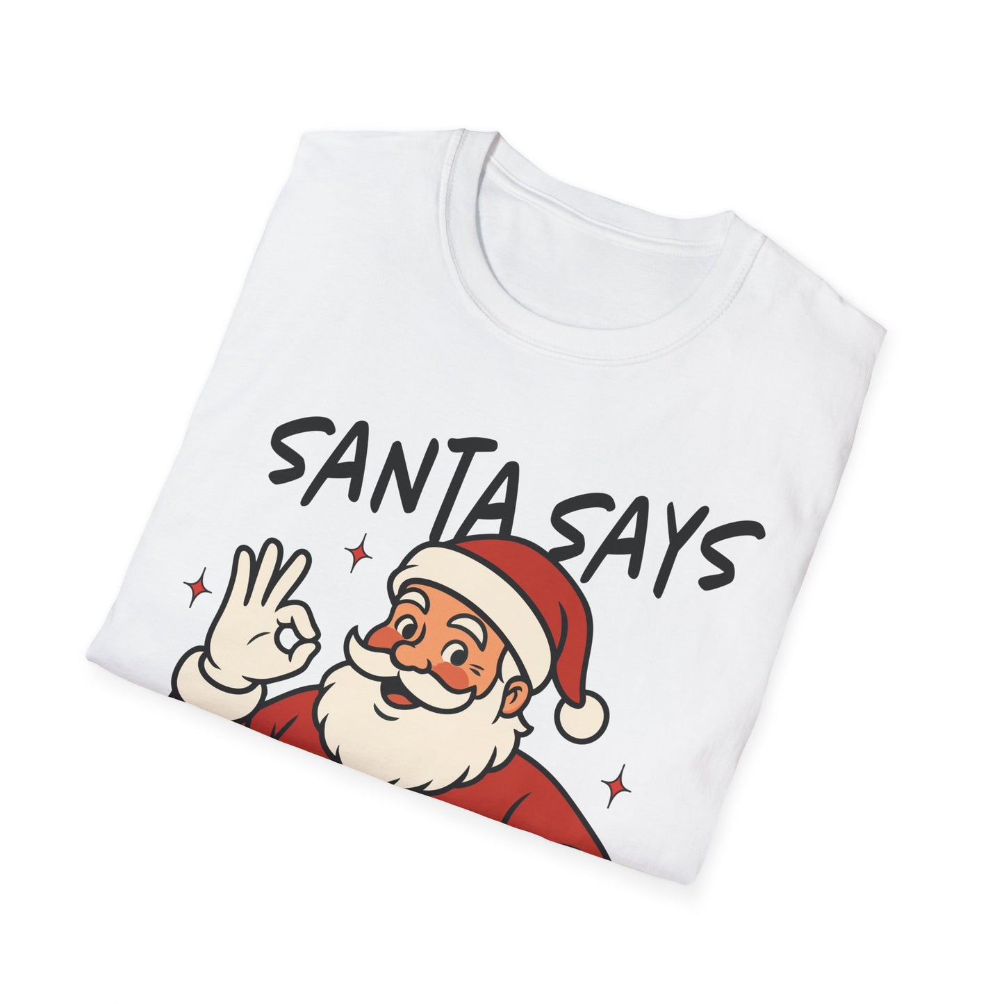 Christmas Santa T-Shirt, Holiday Gift, Unisex Tee, Festive Apparel, Merry Christmas 2025 Tee, Fun Santa Design