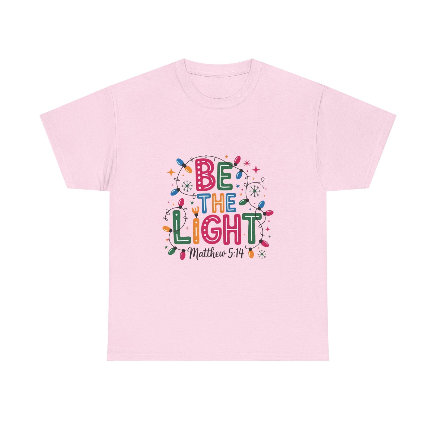 Be the Light Unisex Heavy Cotton Tee | Inspirational Shirt | Perfect for Holidays, Gift for Friends, Family, Christian Apparel