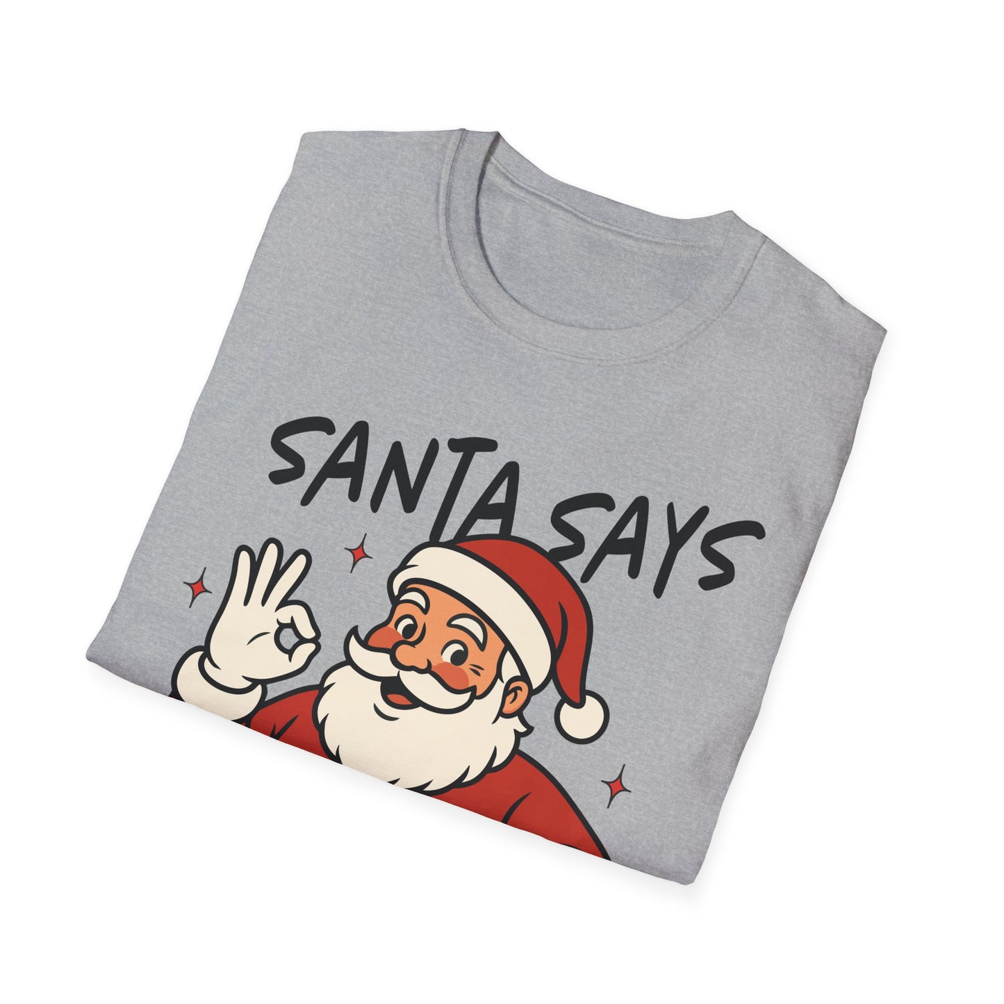 Christmas Santa T-Shirt, Holiday Gift, Unisex Tee, Festive Apparel, Merry Christmas 2025 Tee, Fun Santa Design