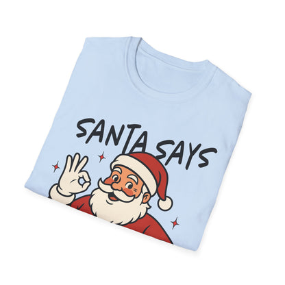 Christmas Santa T-Shirt, Holiday Gift, Unisex Tee, Festive Apparel, Merry Christmas 2025 Tee, Fun Santa Design