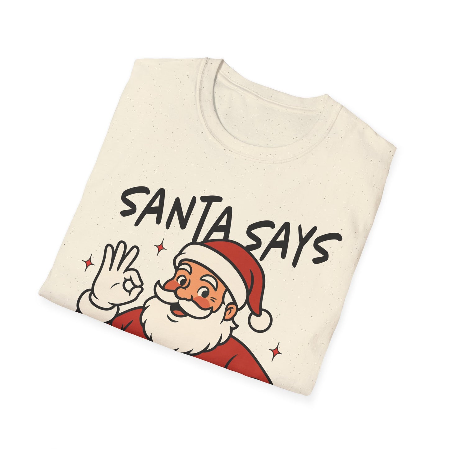 Christmas Santa T-Shirt, Holiday Gift, Unisex Tee, Festive Apparel, Merry Christmas 2025 Tee, Fun Santa Design