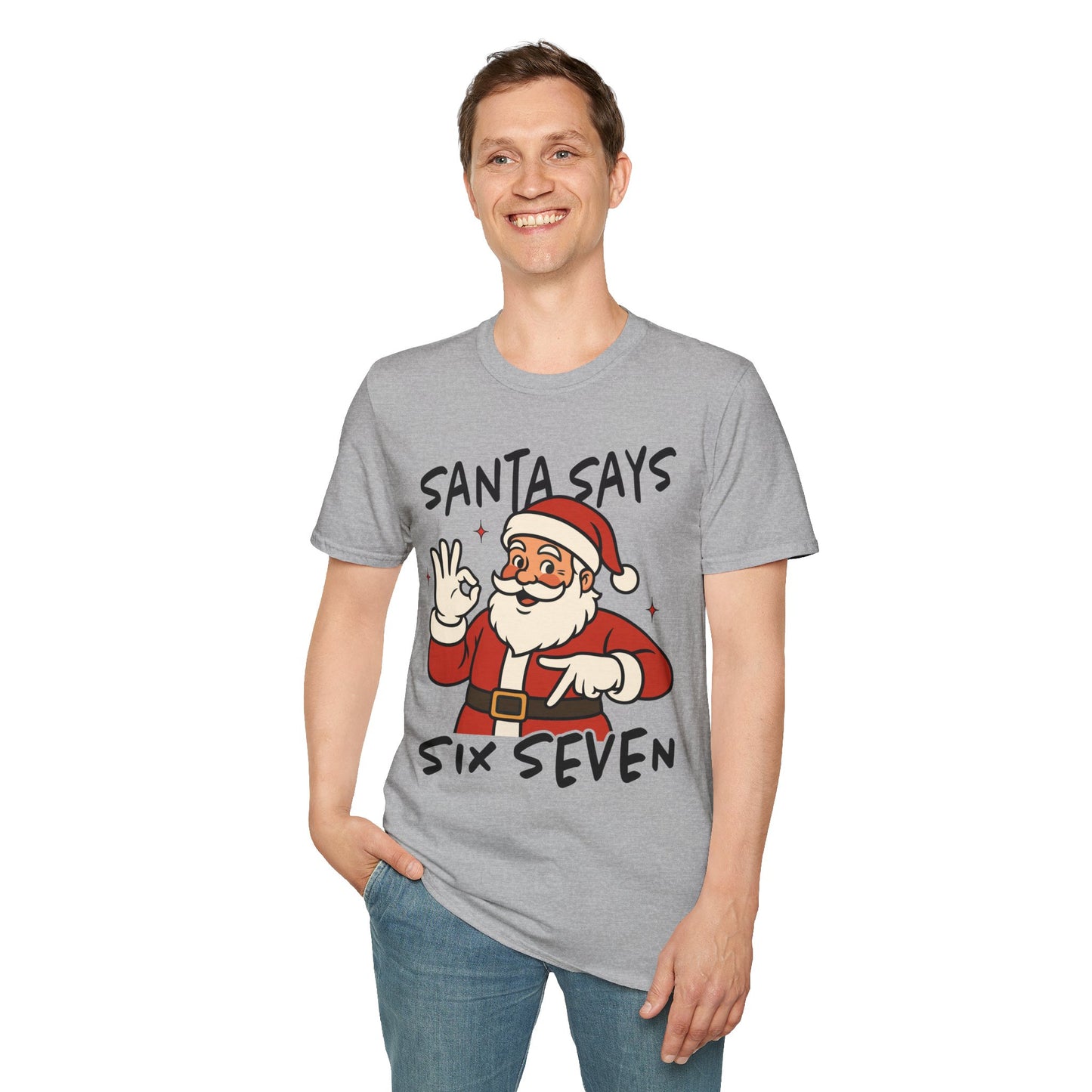 Christmas Santa T-Shirt, Holiday Gift, Unisex Tee, Festive Apparel, Merry Christmas 2025 Tee, Fun Santa Design