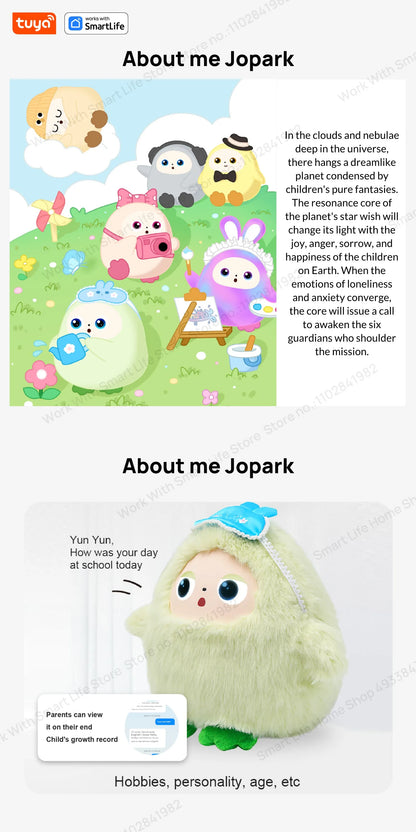 AI Plush Toy W/Smart Voice&LED Eyes,Interactive Companion for Kid/Adult‌Gift-ReadyRechargeable E-Pet open up fun life W/Tuya App
