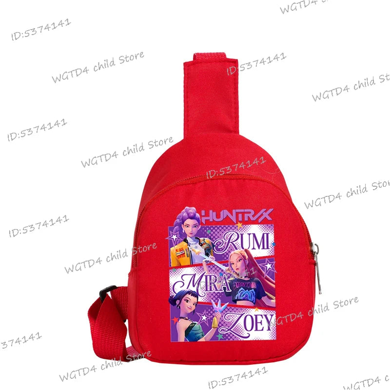 Children's Chest Bag K-Pop Demon Hunters Messenger Bags Baby Shoulder Bag Kids Gifts Mini Kids Gifts Cute Purses and Handbags